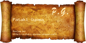 Pataki Gyoma névjegykártya