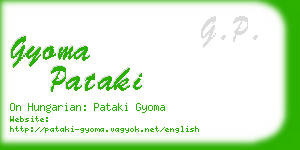 gyoma pataki business card